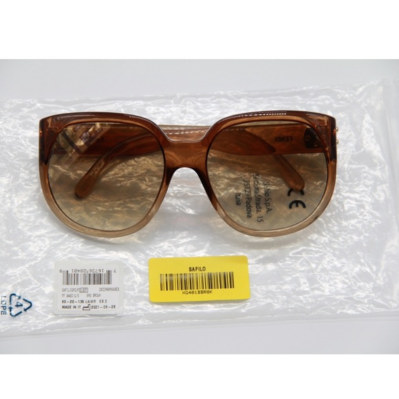 NEW FENDI FF0403/G/S 09Q BROWN SQUARE SUNGLASSES FENDI FF 0403/G/S - Picture 12 of 13